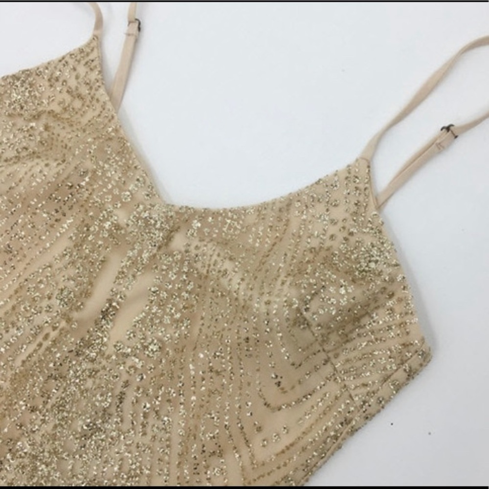 Gold bodycon Dress Size Small